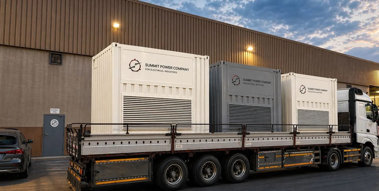 Summit Power Company containerised load banks ready for delivery